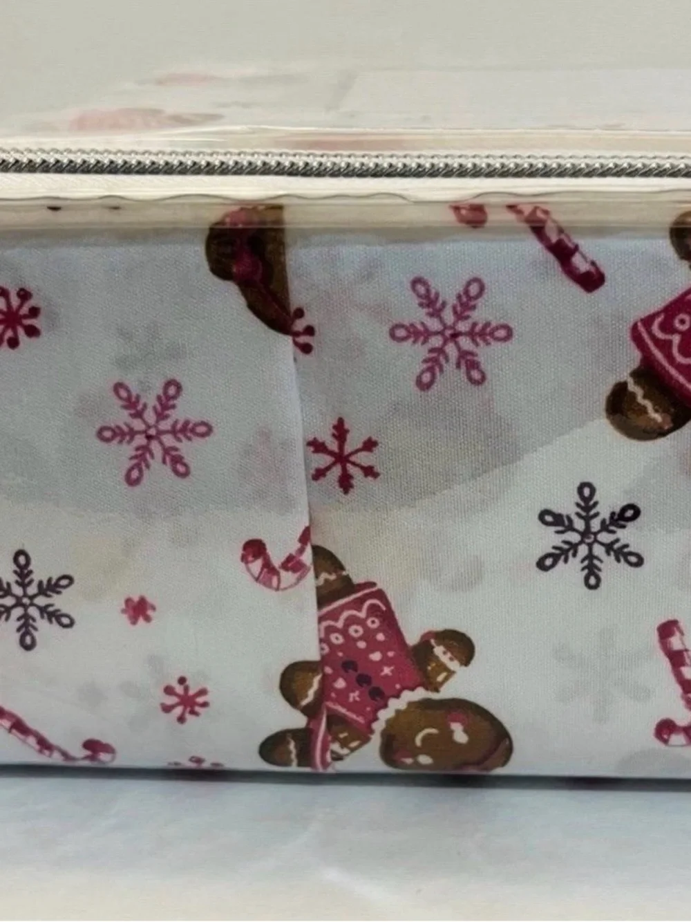 Nanette Lepore Gingerbread Girl Candy Canes Snowflakes Queen Size Sheet Set
